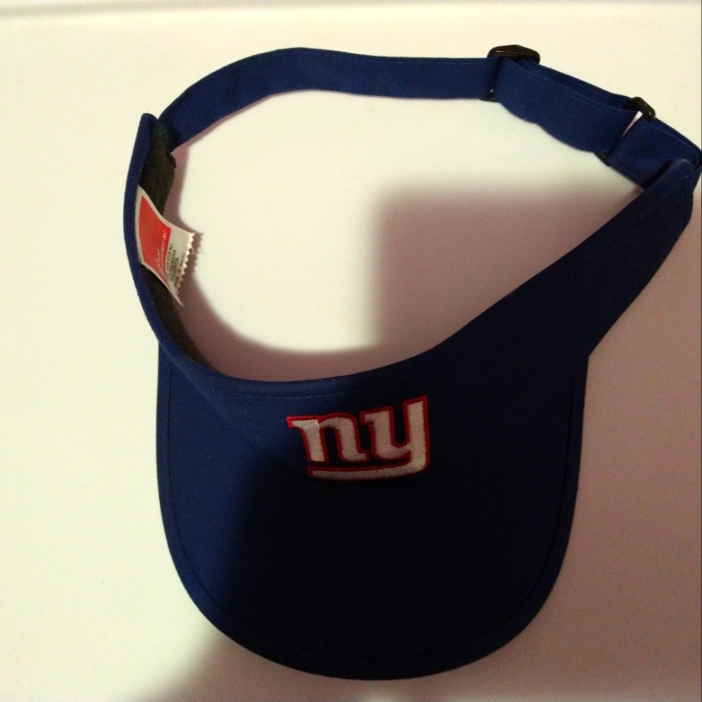 Giants Football Team visor with adjustable straps.